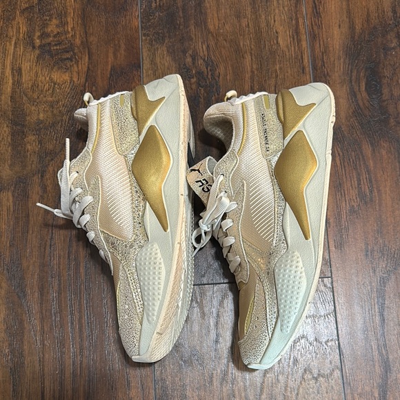 Puma RS-X Running System Cream and Gold Women’s Sneakers 10 - Picture 3 of 10